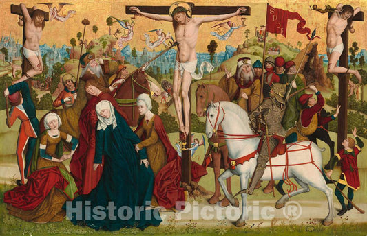 Art Print : Saint Nicholas of MÃ¼nster, Calvary, c.1475 - Vintage Wall Art