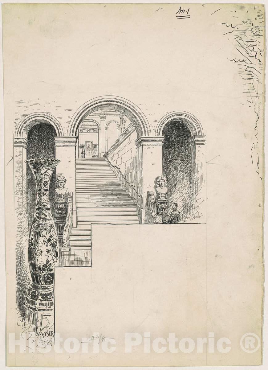 Art Print : James Henry Moser, Paintings, 1890-1891 - Vintage Wall Art