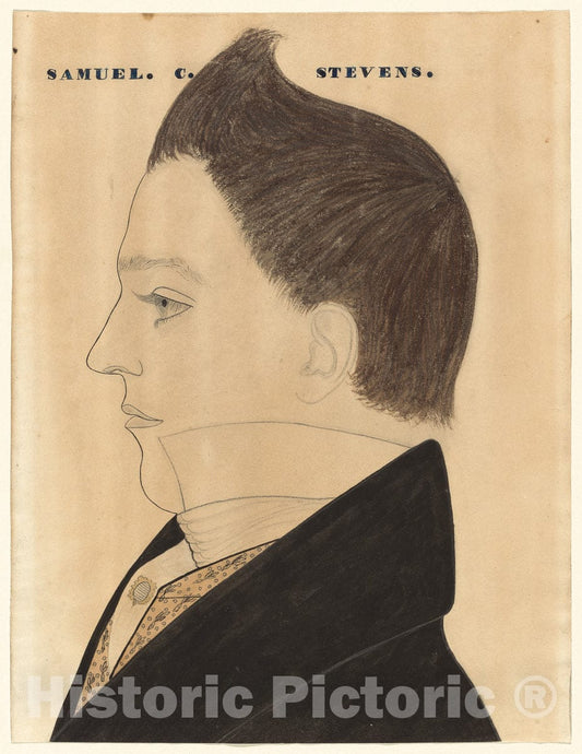Art Print : Samuel C. Stevens, c. 1820 - Vintage Wall Art