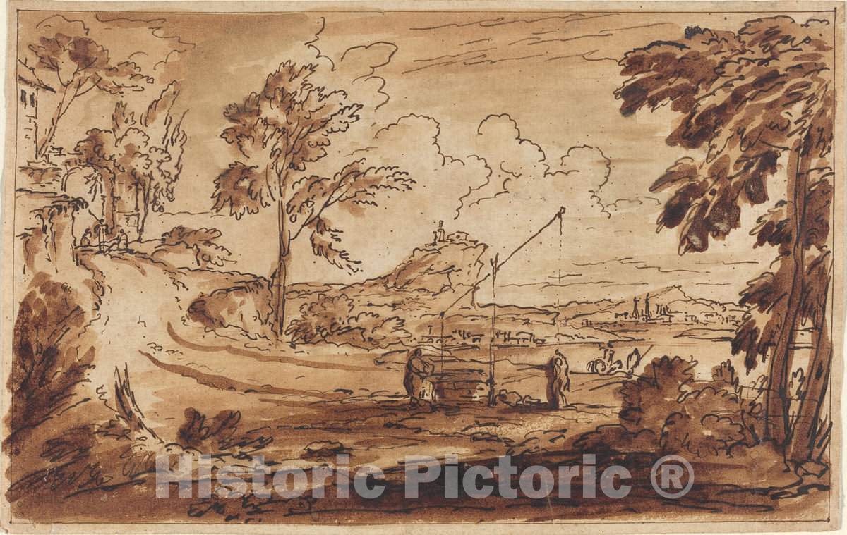 Art Print : at The Dram Well, 17th Century - Vintage Wall Art