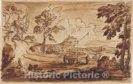 Art Print : at The Dram Well, 17th Century - Vintage Wall Art