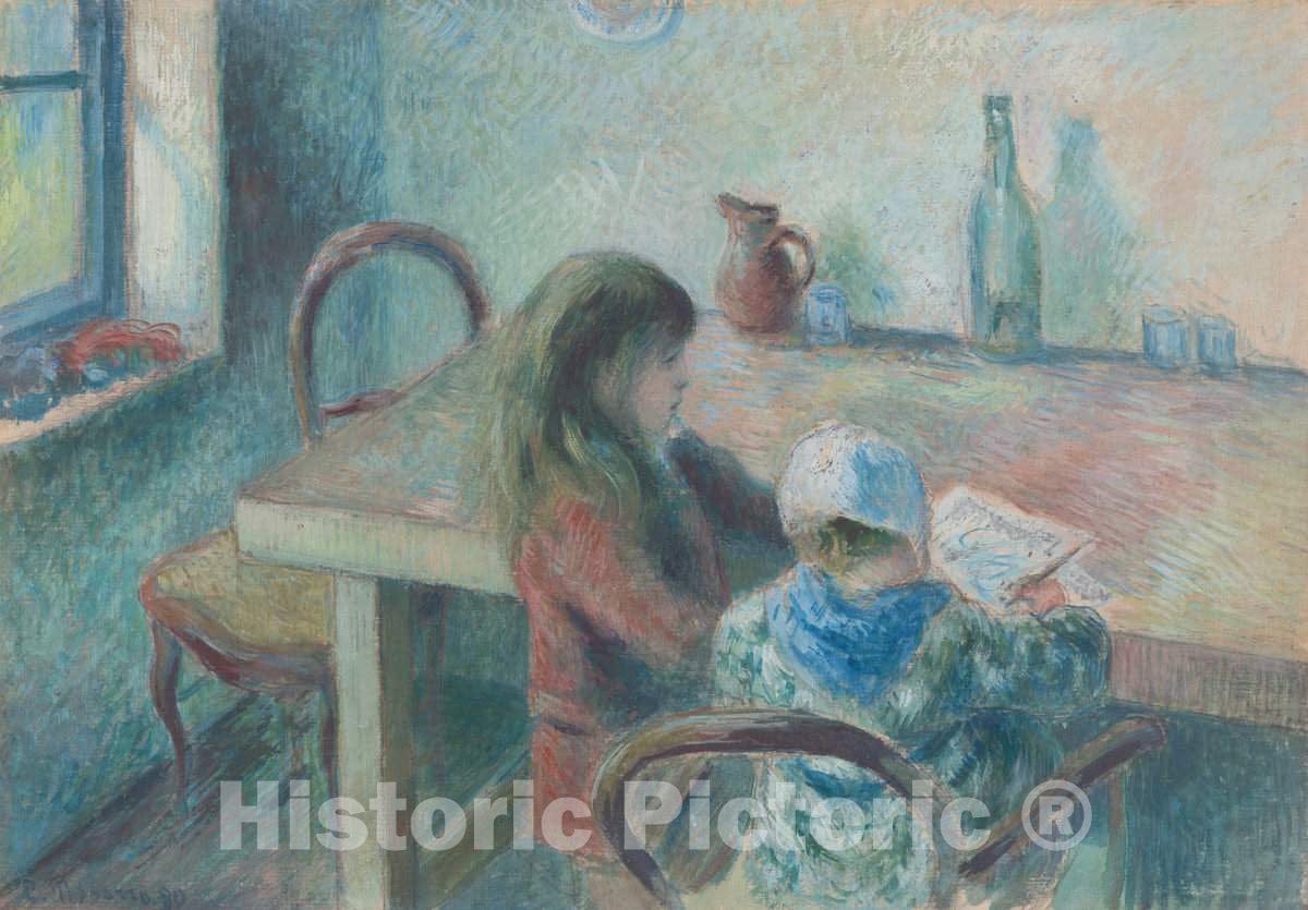 Art Print : Camille Pissarro, The Children, 1880 - Vintage Wall Art