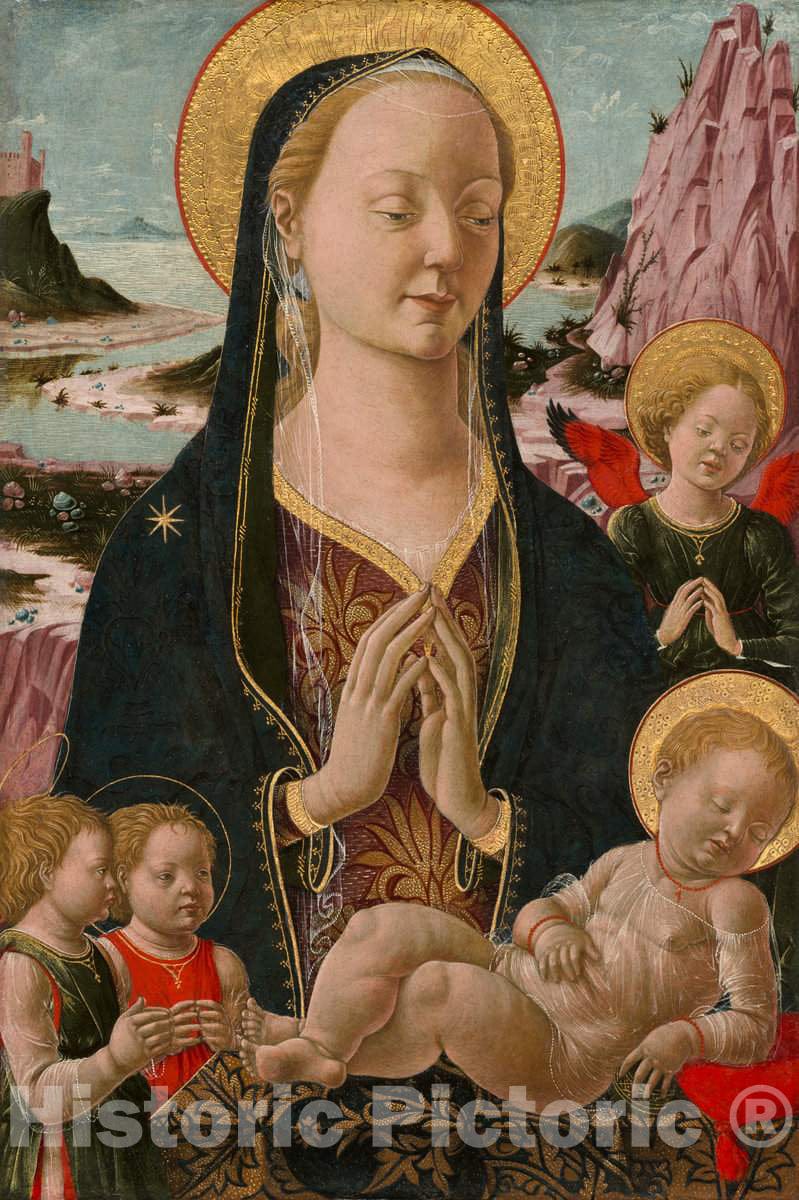Art Print : Madonna and Child with Angels, c.1463 - Vintage Wall Art