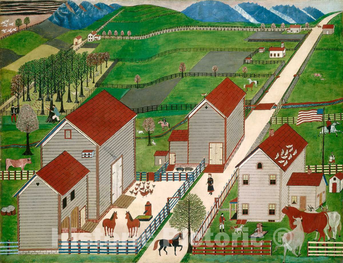Art Print : Mahantango Valley Farm, Late 19th Century - Vintage Wall Art