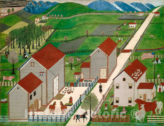 Art Print : Mahantango Valley Farm, Late 19th Century - Vintage Wall Art