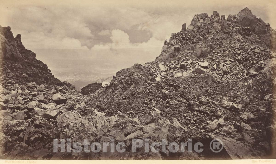 Art Print : Eadweard Muybridge, Quezaltenango from The Crater of a Volcano, 1877 - Vintage Wall Art