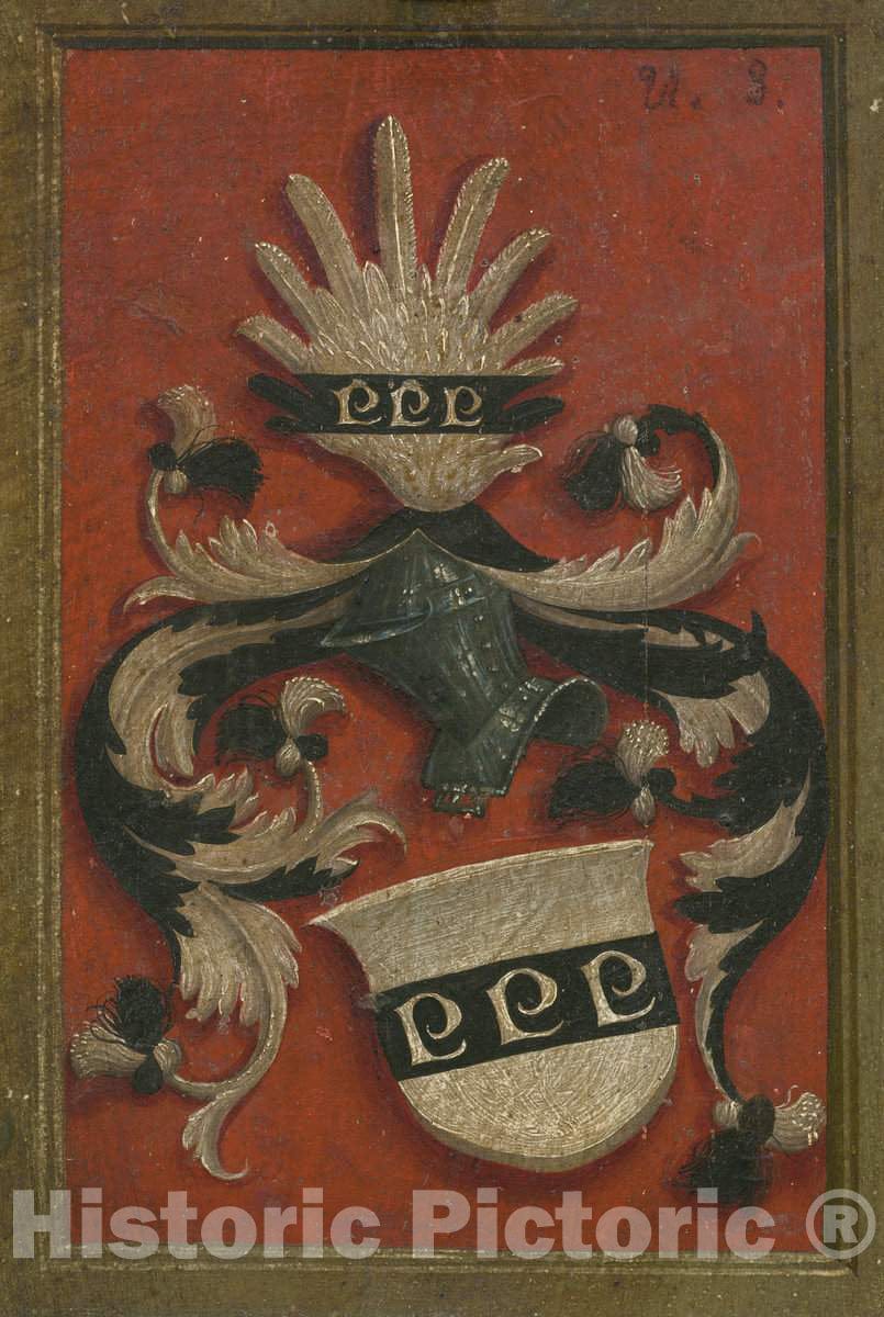 Art Print : Bernhard Strigel, Margarethe VÃ¶hlin, Wife of Hans Roth [Reverse], 1527 - Vintage Wall Art