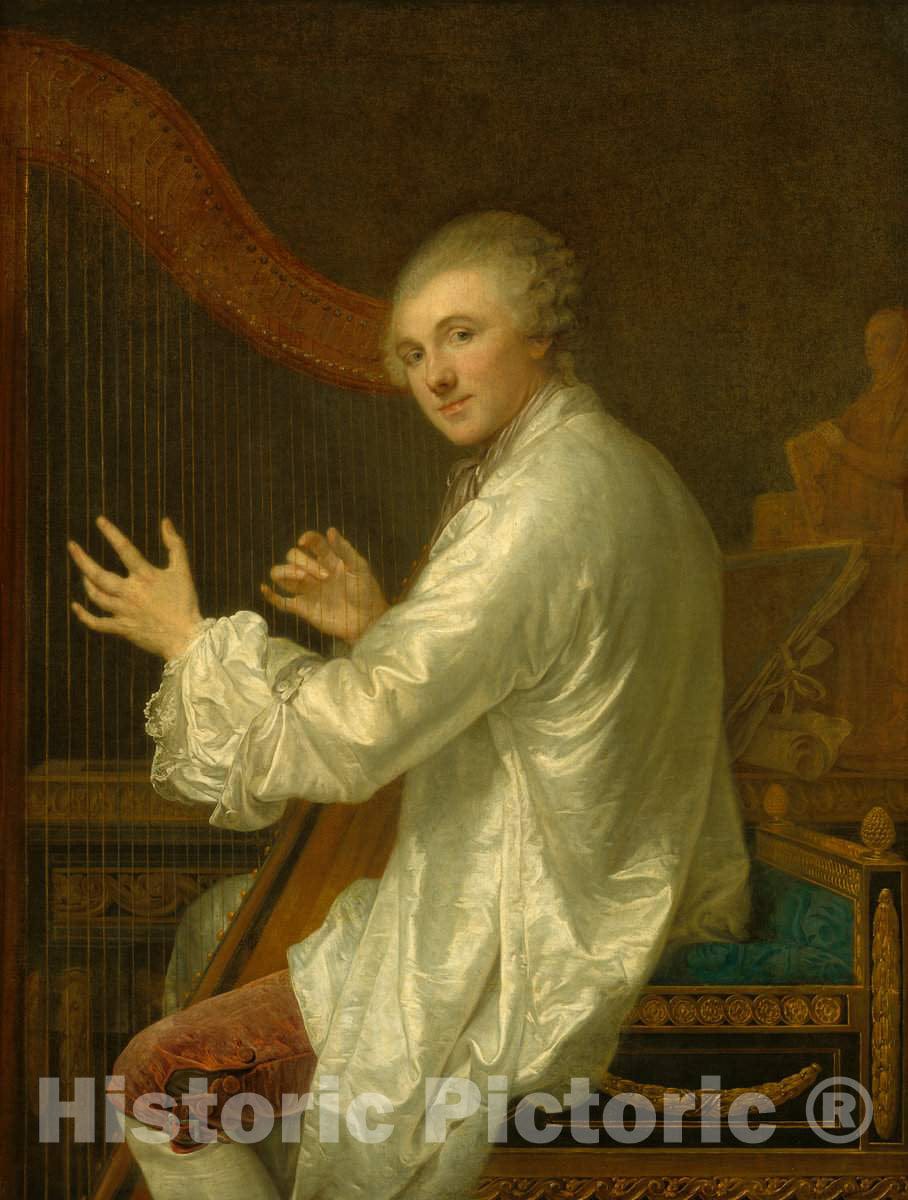 Art Print : Baptiste Greuze, Ange Laurent de La Live de Jully, 1759 - Vintage Wall Art