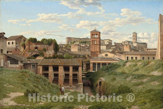 Art Print : Christoffer Wilhelm Eckersberg, View of The Cloaca Maxima, Rome, 1814 - Vintage Wall Art