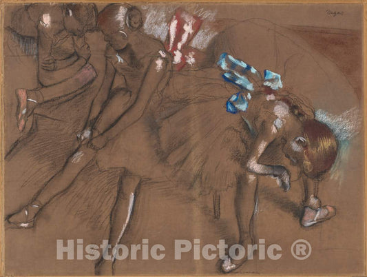 Art Print : Edgar Degas, Three Dancers Resting, c. 1880 - Vintage Wall Art