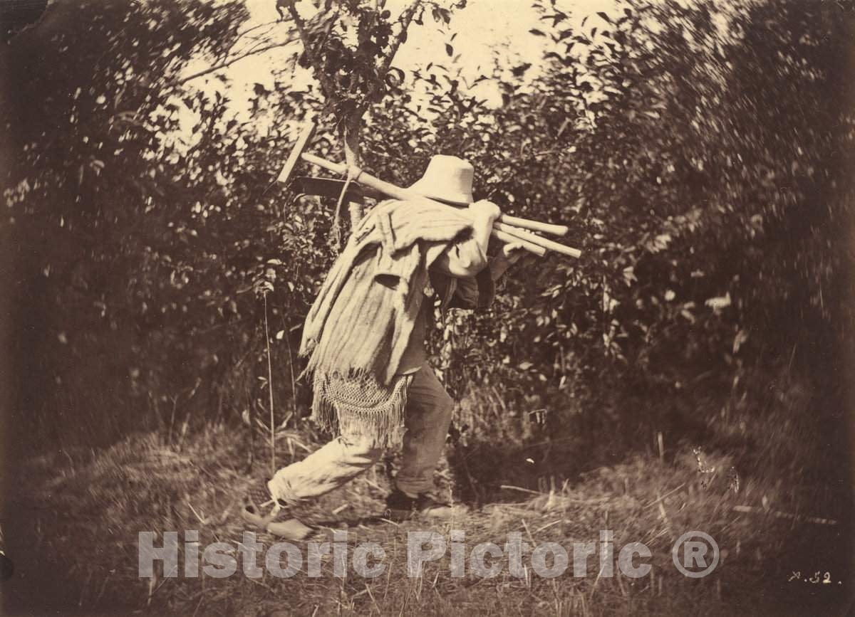 Art Print : Auguste Giraudon's, Peasant, c. 1870 - Vintage Wall Art