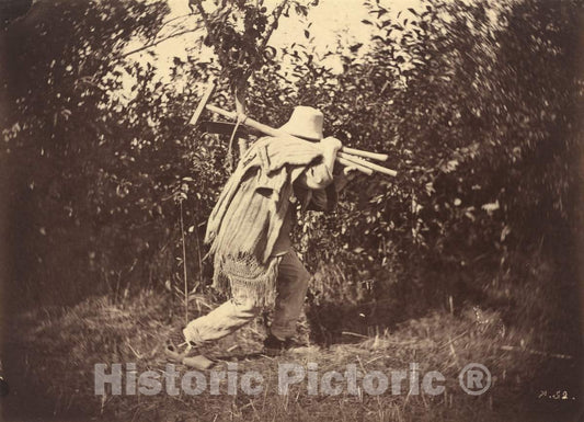 Art Print : Auguste Giraudon's, Peasant, c. 1870 - Vintage Wall Art