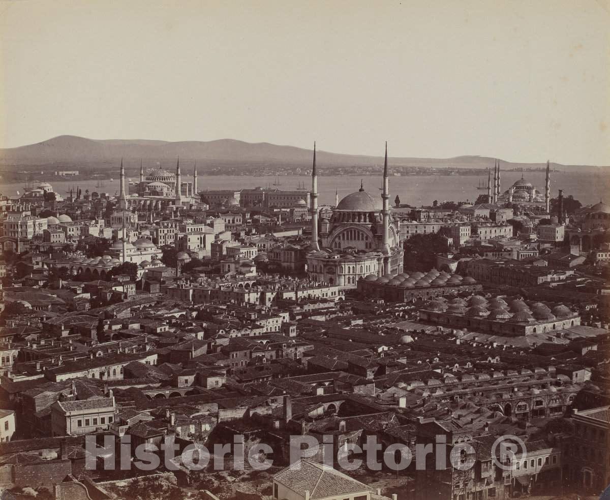 Art Print : Robertson, and Felice Beato, Panorama of Constantinople, 1857 - Vintage Wall Art