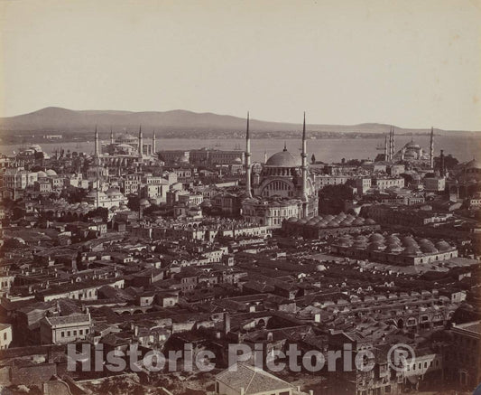 Art Print : Robertson, and Felice Beato, Panorama of Constantinople, 1857 - Vintage Wall Art