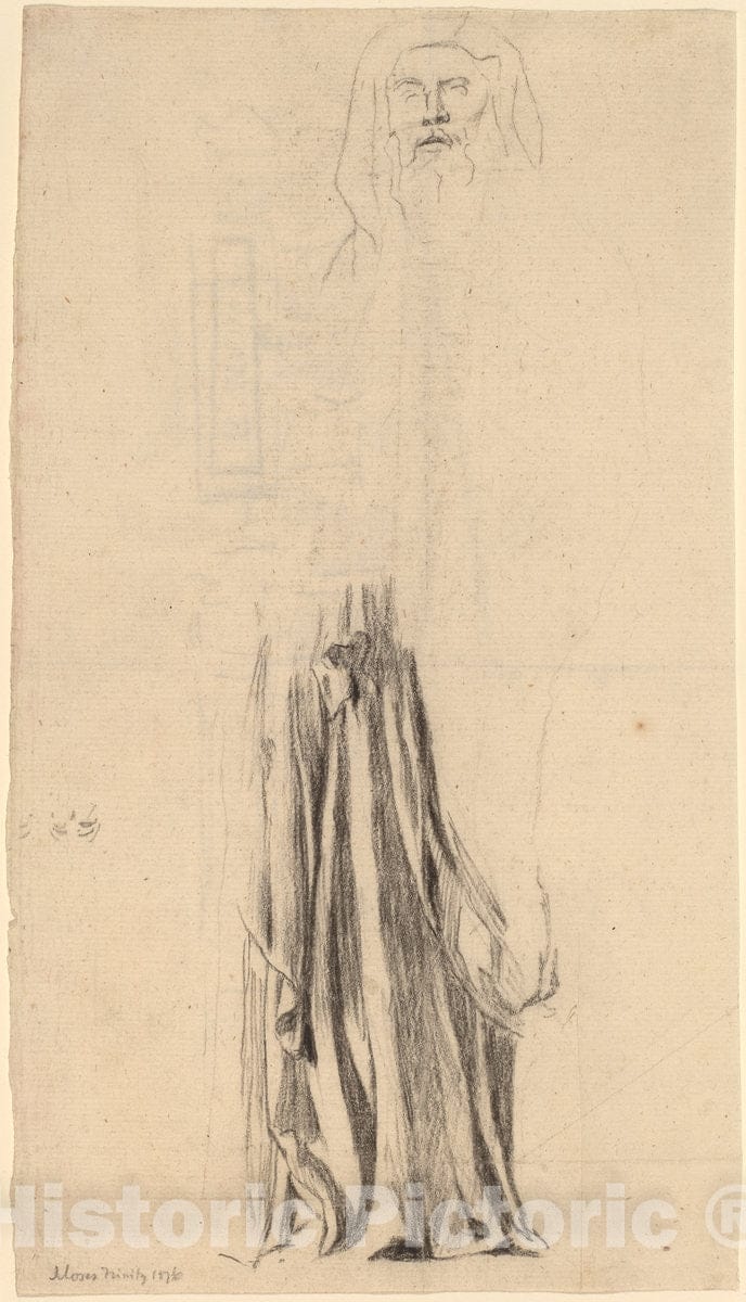 Art Print : John La Farge, Study for Moses - Trinity Church, Boston, 1876 - Vintage Wall Art