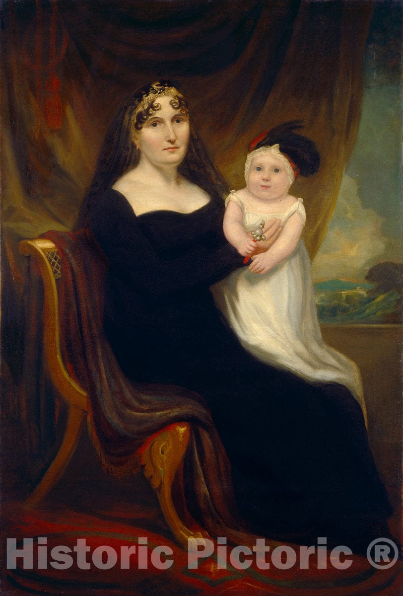 Art Print : Mother and Child, c. 1810 - Vintage Wall Art