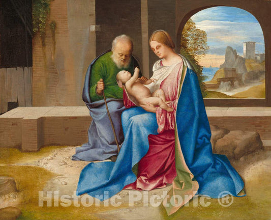 Art Print : Giorgione, The Holy Family, c. 1500 - Vintage Wall Art