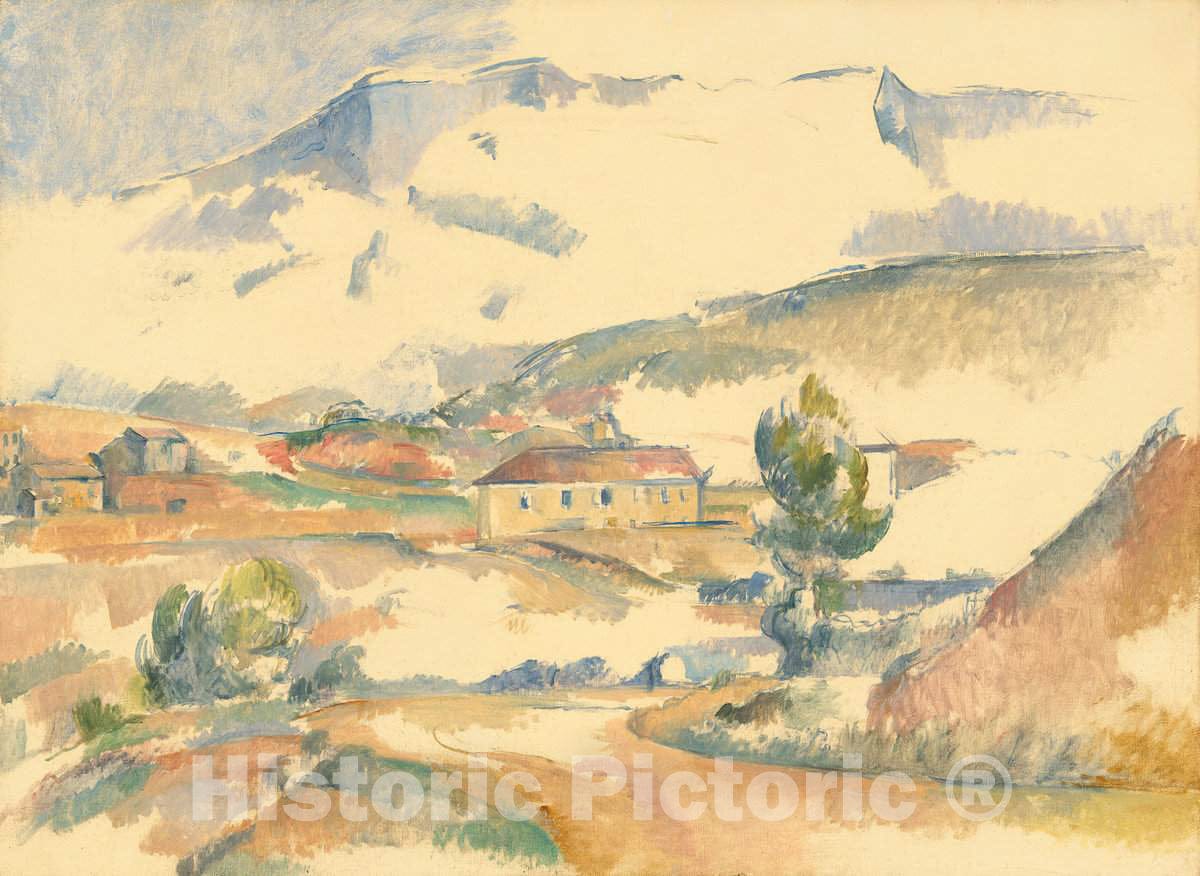 Art Print : Paul CÃ©zanne, Montagne Sainte-Victoire, from Near Gardanne, c. 1887 - Vintage Wall Art
