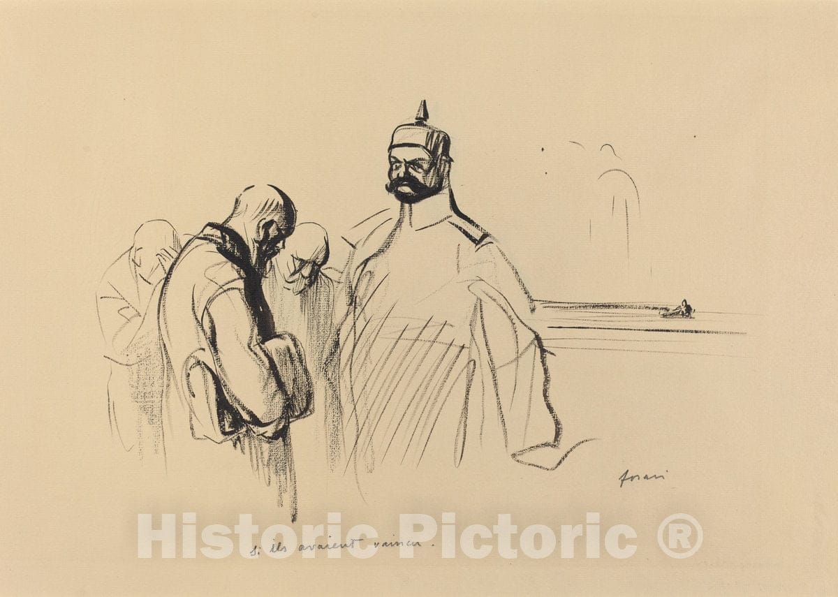 Art Print : Louis Forain, Si ils avaient vaincu, c. 1919 - Vintage Wall Art