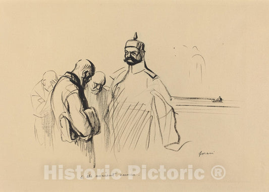 Art Print : Louis Forain, Si ils avaient vaincu, c. 1919 - Vintage Wall Art