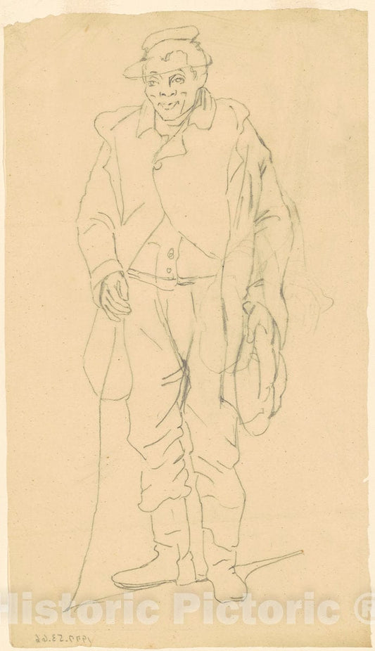 Art Print : Clonney, African-American Figure, c. 1840-1850 - Vintage Wall Art