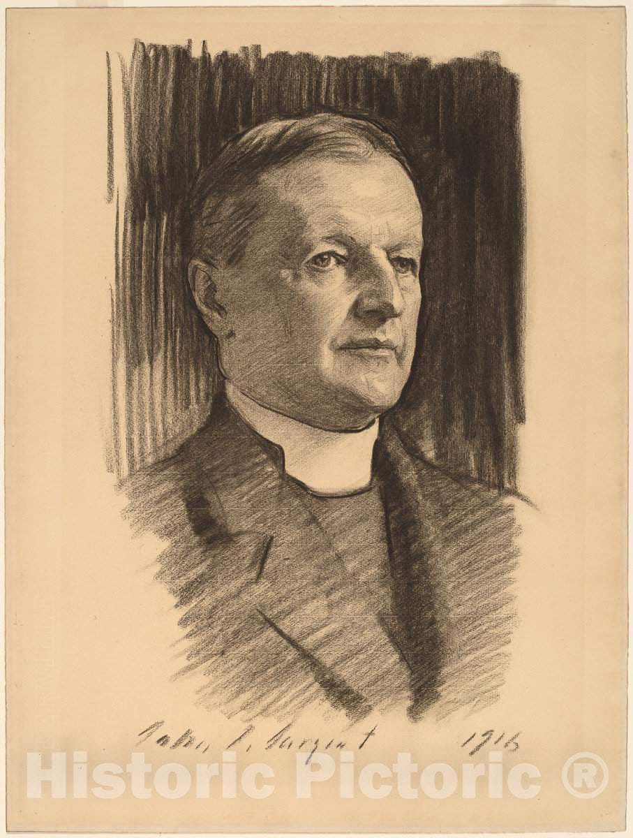 Art Print : John Singer Sargent, The Rt. Reverend William Lawrence, 1916 - Vintage Wall Art