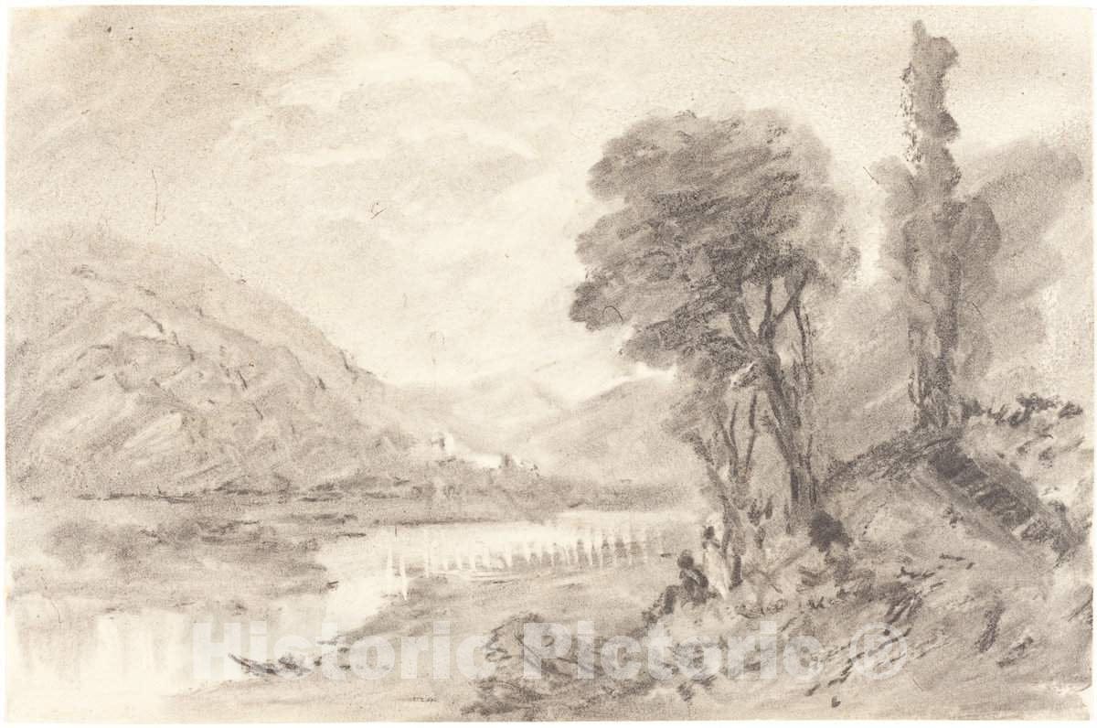 Art Print : Landscape, 19th Century - Vintage Wall Art