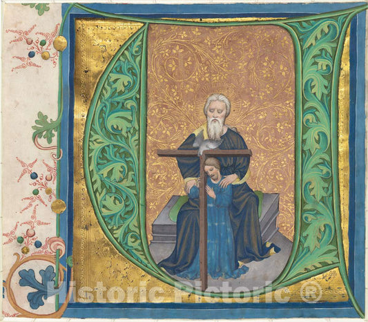 Art Print : Gerona Martyrology, The Trinity, 1414 - Vintage Wall Art