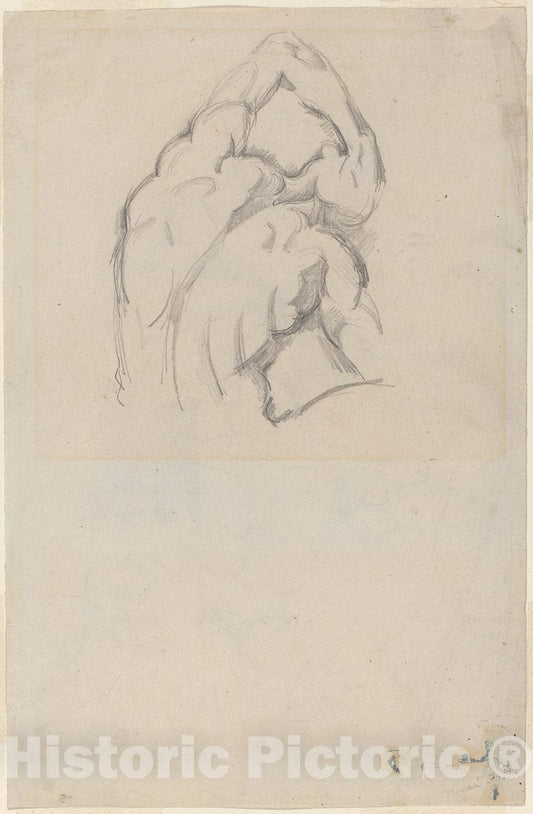 Art Print : Paul CÃ©zanne, Study of The EcorchÃ© [Recto], c.1868 - Vintage Wall Art