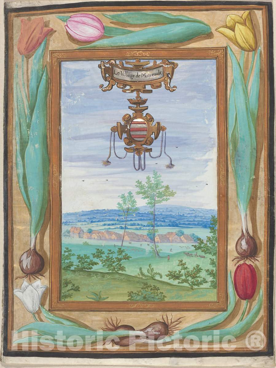 Art Print : Adrien Montigny, Le Villaige de Monceaulx, c. 1597 - Vintage Wall Art