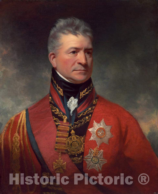Art Print : Sir William Beechey, Lieutenant-General Sir Thomas Picton, c.1816 - Vintage Wall Art