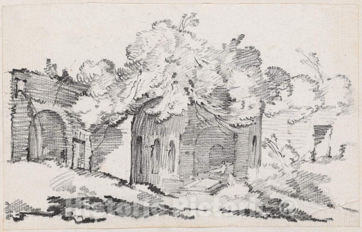 Art Print : Joseph-Marie Vien, The Grotto of The Nymph Egeria, c.1747 - Vintage Wall Art