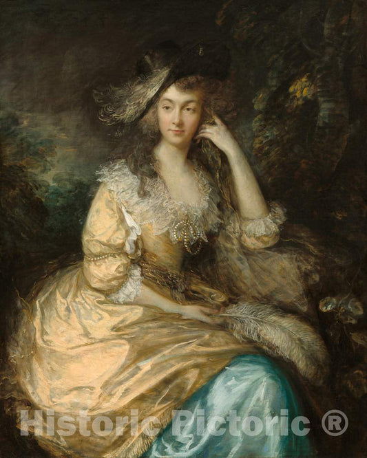 Art Print : Thomas Gainsborough, Frances Susanna, Lady de Dunstanville, c. 1786 - Vintage Wall Art