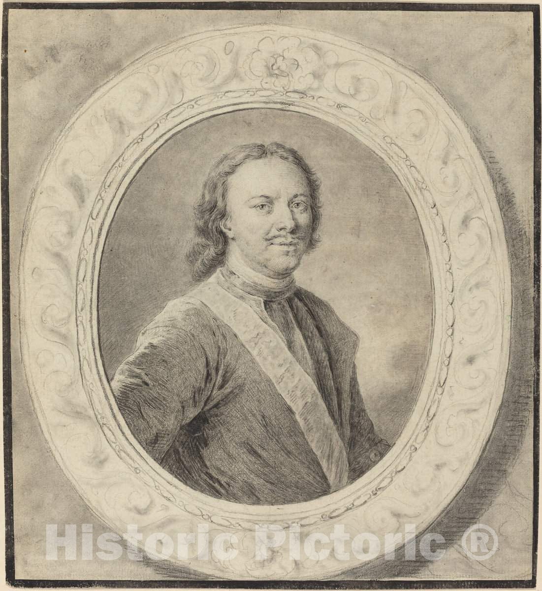 Art Print : Carl Guttenberg, Peter The Great of Russia - Vintage Wall Art