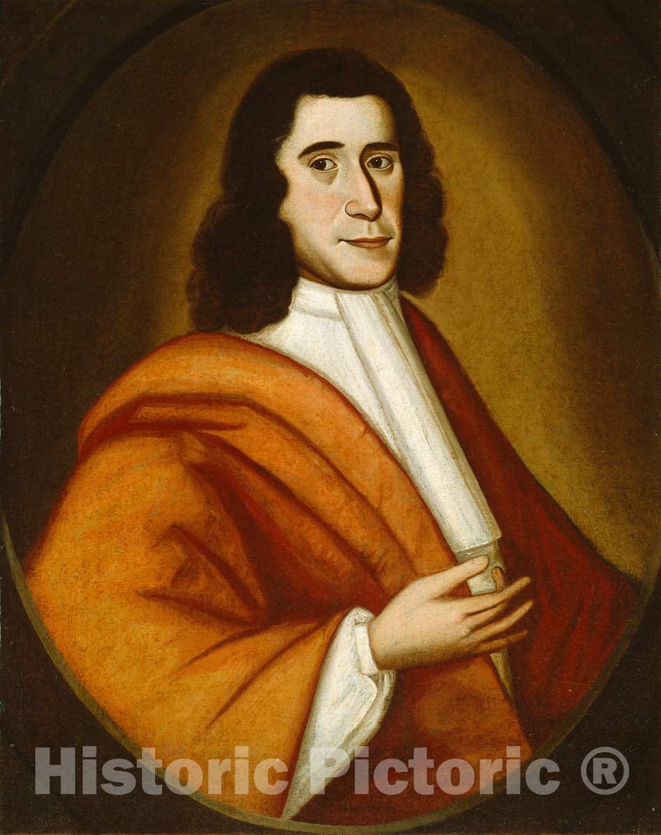 Art Print : The Pollard Limner, Possibly William Metcalf, c. 1730 - Vintage Wall Art