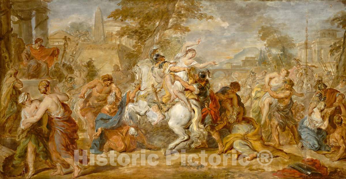 Art Print : The Rape of The Sabine Women, c. 1770 - Vintage Wall Art