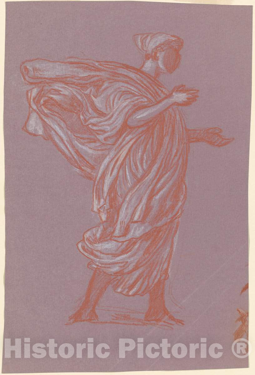 Art Print : Elihu Vedder, Study for Greek Girls Bathing, c. 1872 - Vintage Wall Art