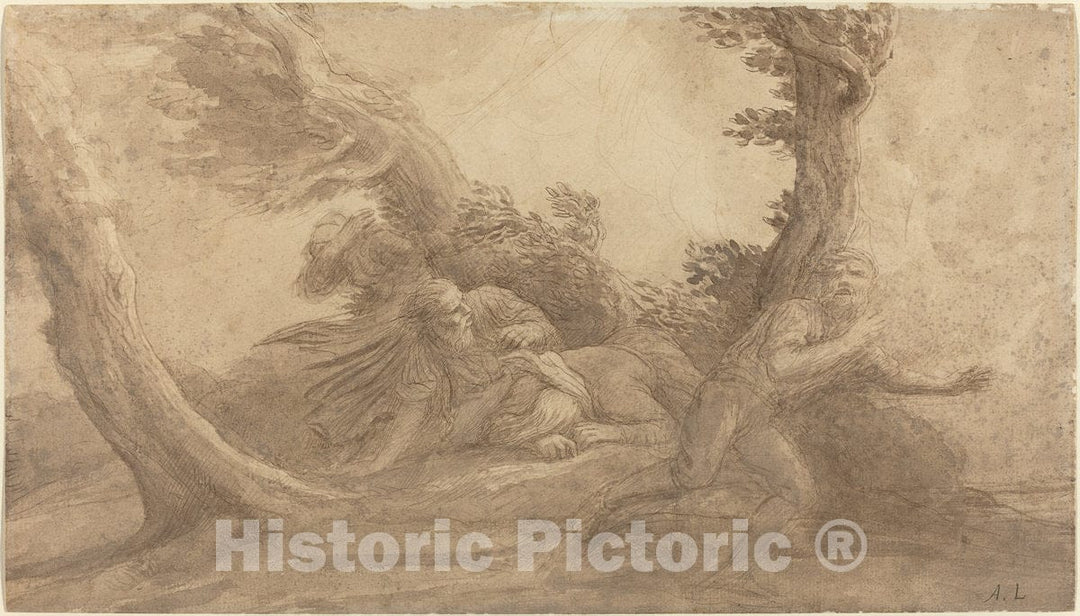 Art Print : Alphonse Legros, Clap of Thunder - Vintage Wall Art