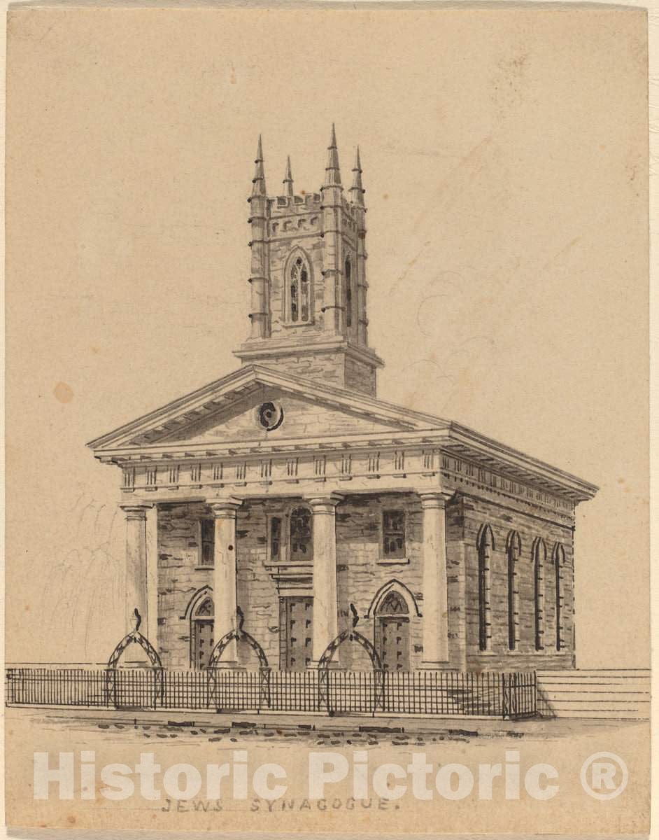 Art Print : Jackson Davis, Jewish Synagogue, N.Y - Vintage Wall Art