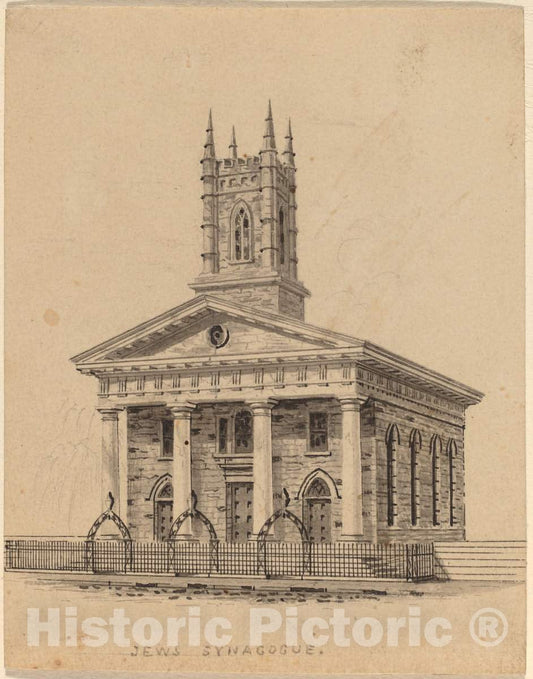 Art Print : Jackson Davis, Jewish Synagogue, N.Y - Vintage Wall Art