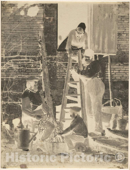 Art Print : Baron Louis-Adolphe Humbert de Molard, The Bean Sorters, c. 1857 - Vintage Wall Art