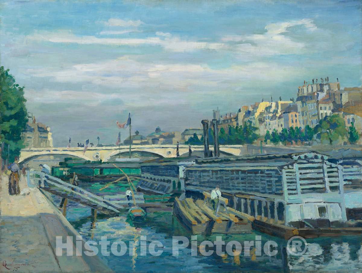 Art Print : Baptiste-Armand Guillaumin, The Bridge of Louis Philippe, 1875 - Vintage Wall Art