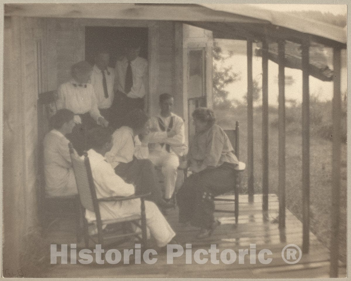 Art Print : Gertrude L. Brown, A Good Story, 1913 - Vintage Wall Art