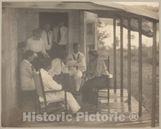 Art Print : Gertrude L. Brown, A Good Story, 1913 - Vintage Wall Art