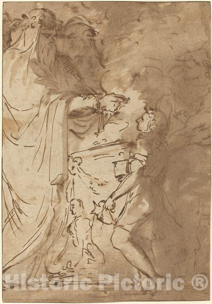 Art Print : Giuseppe Cades, Sacrifice [Recto] - Vintage Wall Art