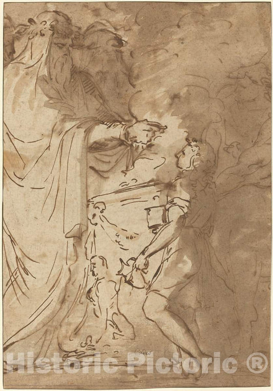 Art Print : Giuseppe Cades, Sacrifice [Recto] - Vintage Wall Art