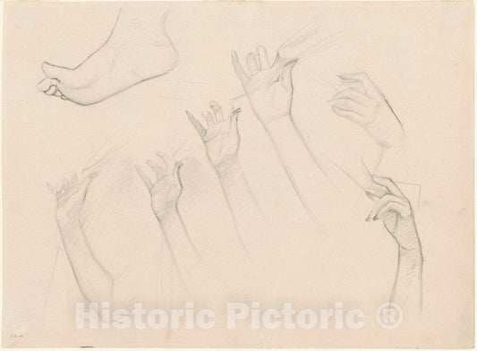 Art Print : John Singer Sargent, Studies for Fumee d'Ambre Gris, 1880 - Vintage Wall Art