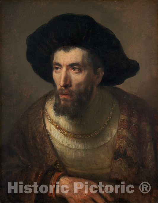 Art Print : Rembrandt, The Philosopher, c. 1653 - Vintage Wall Art