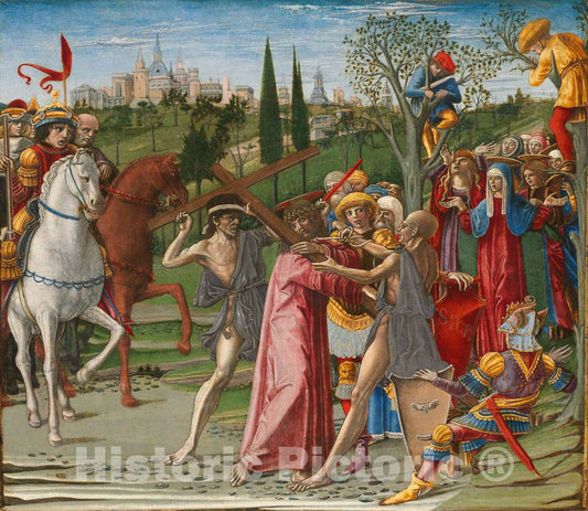 Art Print : Benvenuto di Giovanni, Christ Carrying The Cross, 1491 - Vintage Wall Art