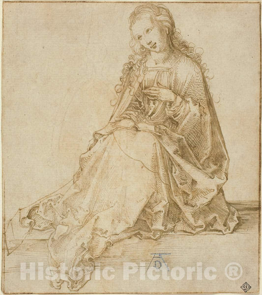 Art Print : Albrecht DÃ¼rer, The Virgin Annunciate, c.1497 - Vintage Wall Art